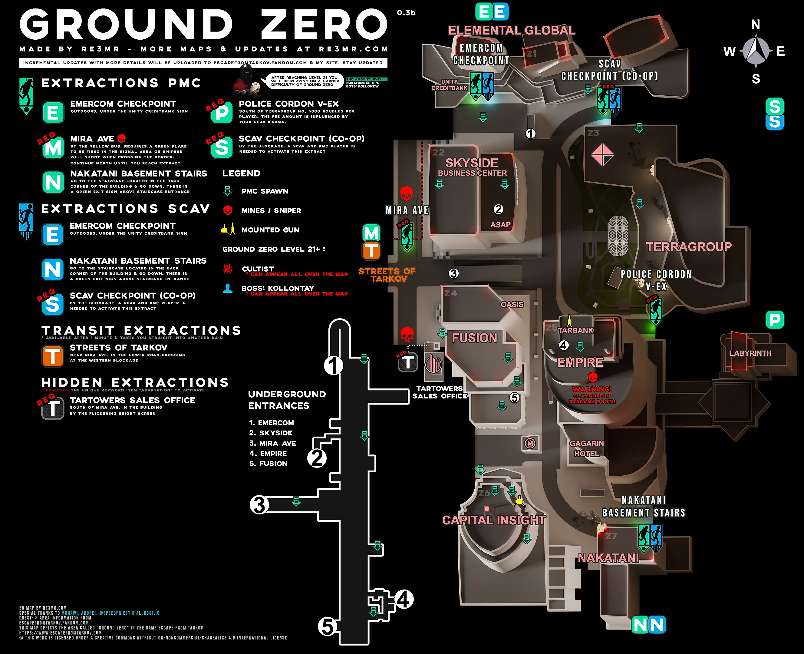 Map Ground Zero from Escape from Tarkov