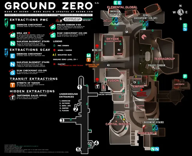 Ground Zero map from Escape from Tarkov