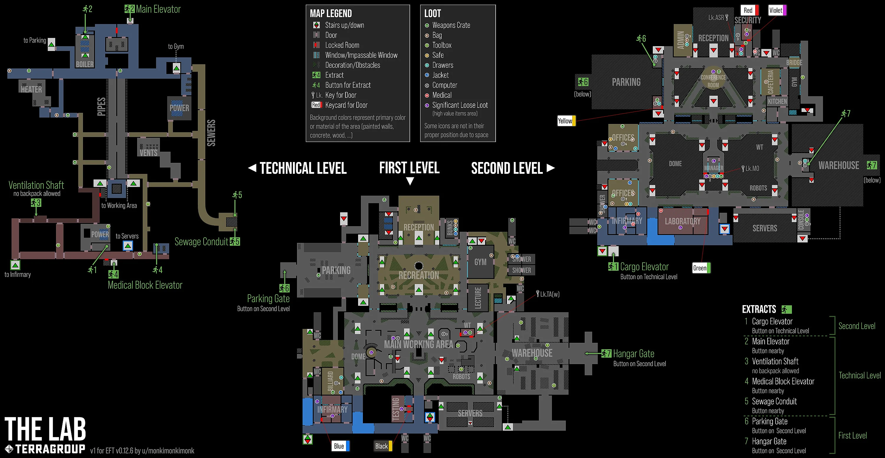 Map The Lab from Escape from Tarkov