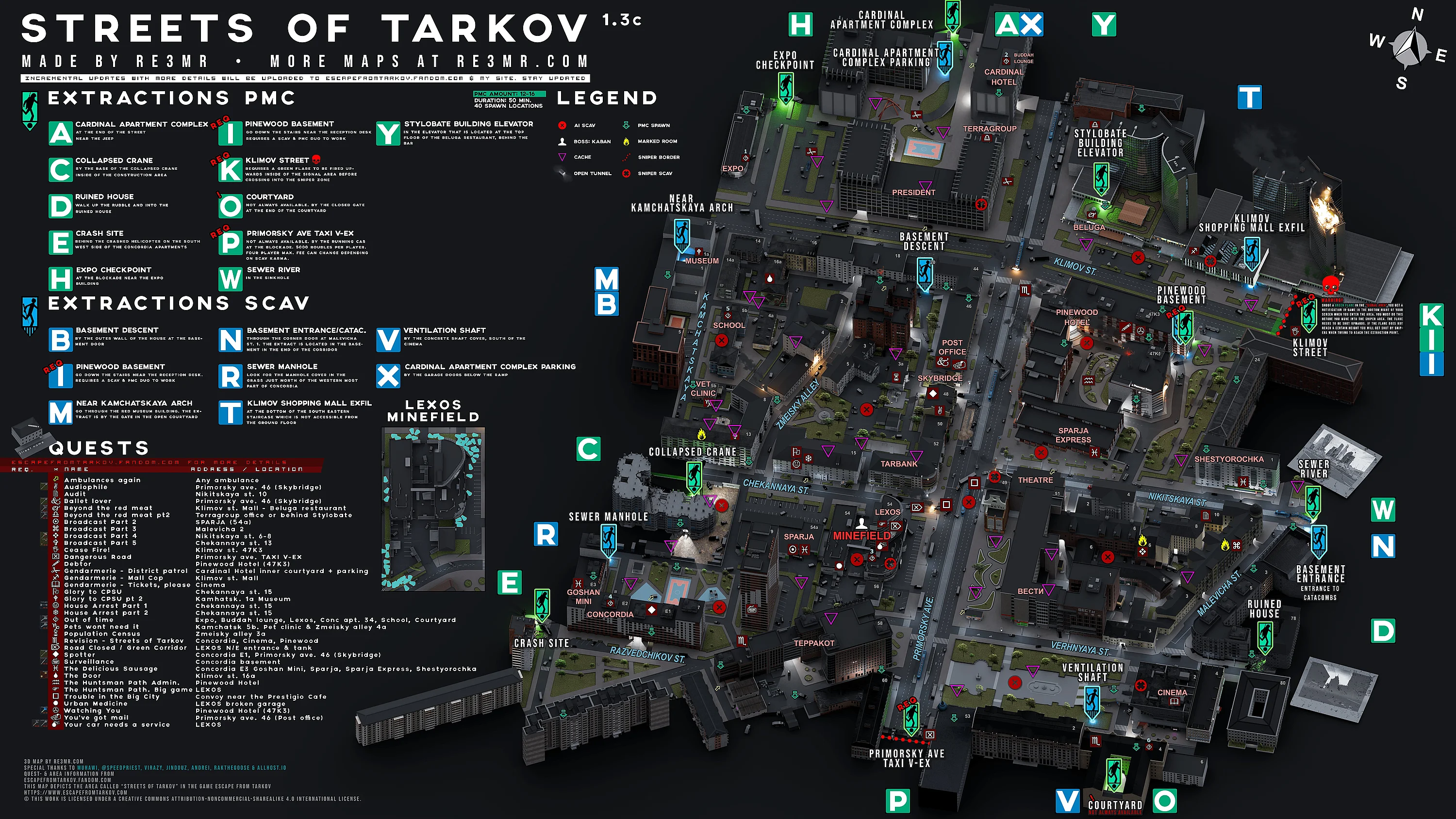 Map Streets of Tarkov from Escape from Tarkov
