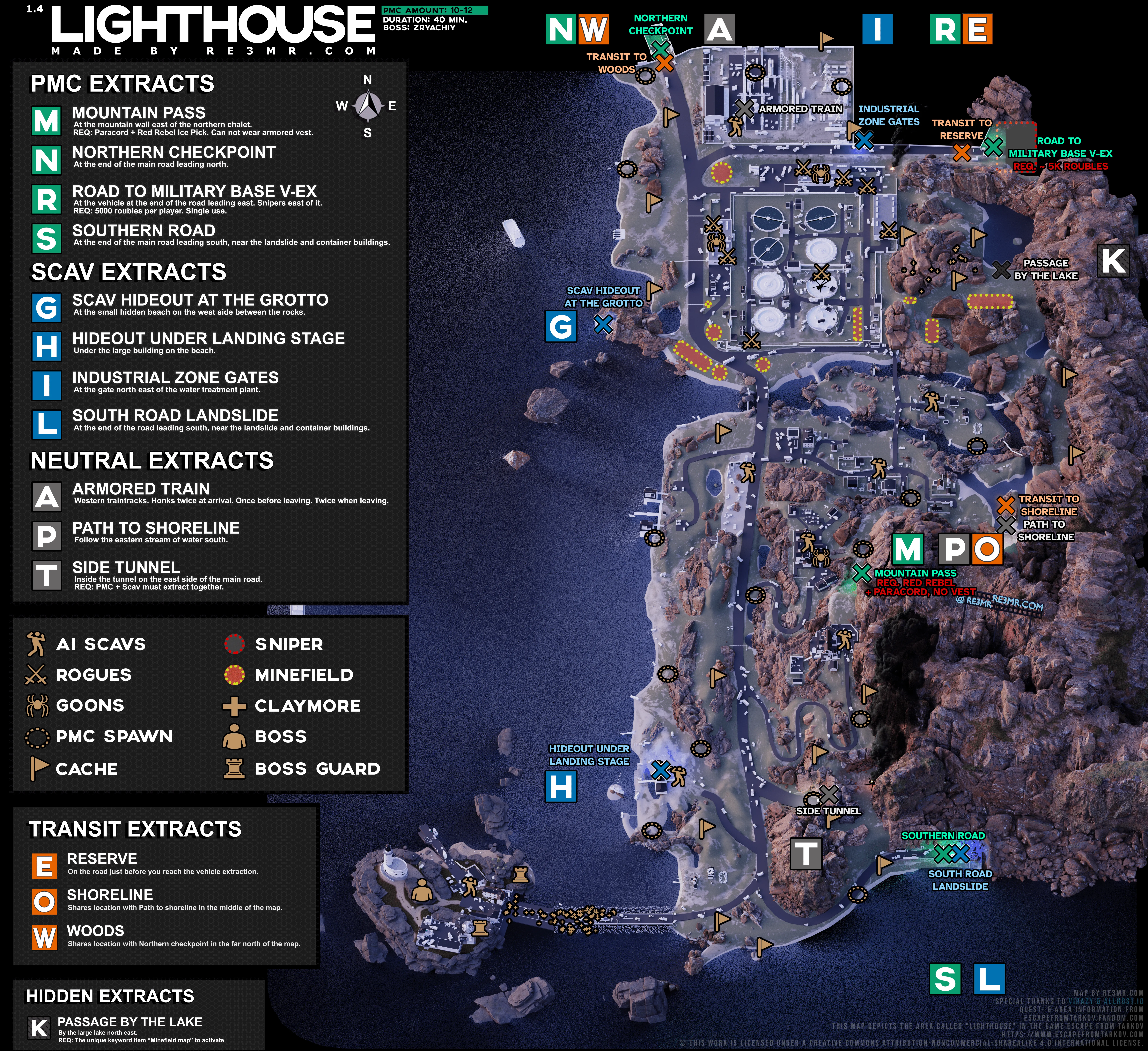 Map Lighthouse Vertical from Escape from Tarkov